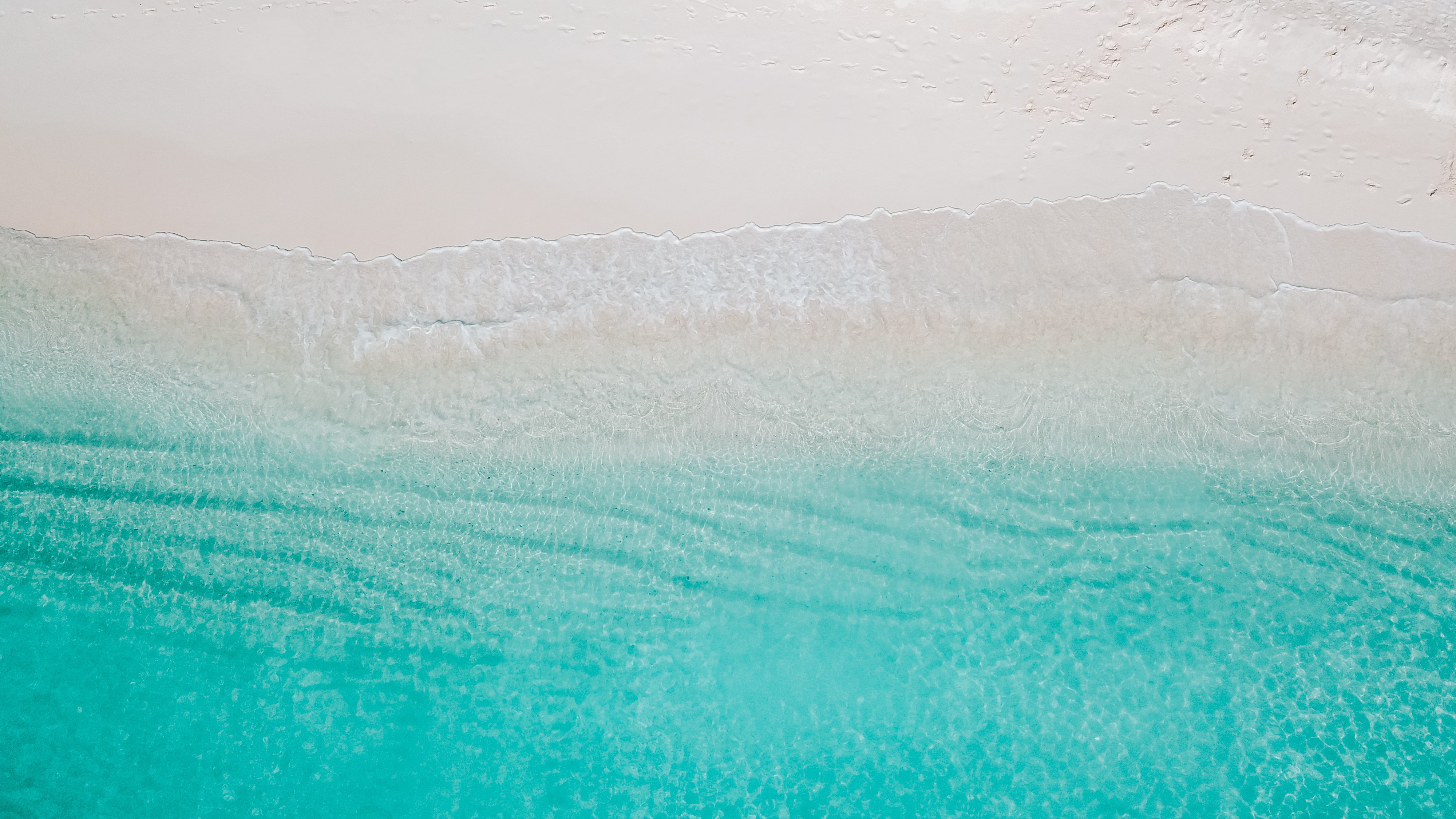 Tropical island beach from above